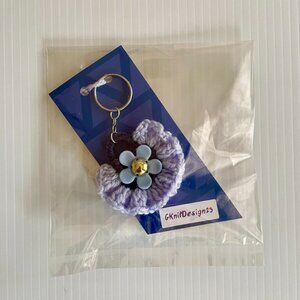 Keychain Charm, Floral Keychain, Crochet Unique Gift, Handmade Bag Charm